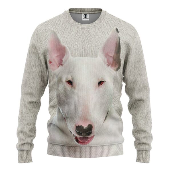 Gearhuman 3D Bull Terrier Dog Front And Back Tshirt Hoodie Apparel GV10034 3D Apparel Long Sleeve S