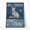 Gearhuman 3D Bull Terrier Dog Vintage Quotes Custom Canvas GW010313 Canvas 1 Piece Non Frame M