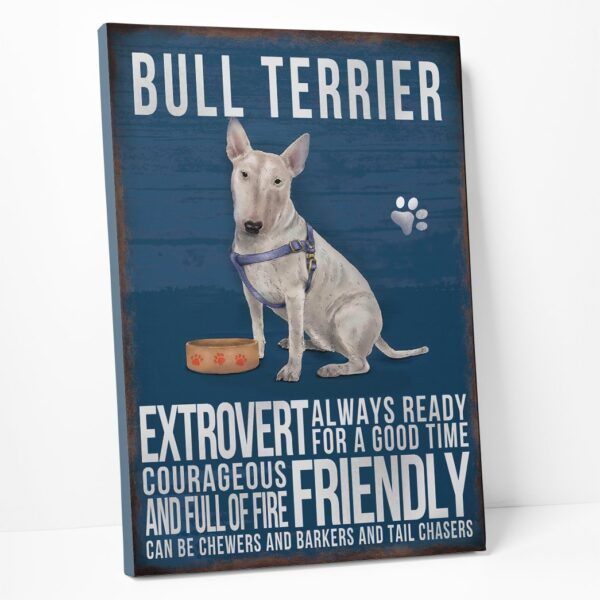 Gearhuman 3D Bull Terrier Dog Vintage Quotes Custom Canvas GW010313 Canvas