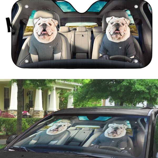 Gearhuman 3D Bulldog 01 Custom Car Auto Sunshade GV260813 Auto Sunshade 