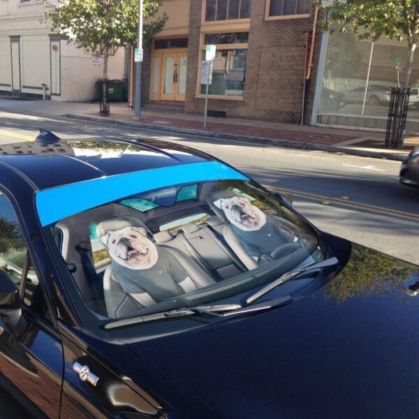 Gearhuman 3D Bulldog 01 Custom Car Auto Sunshade GV260813 Auto Sunshade 