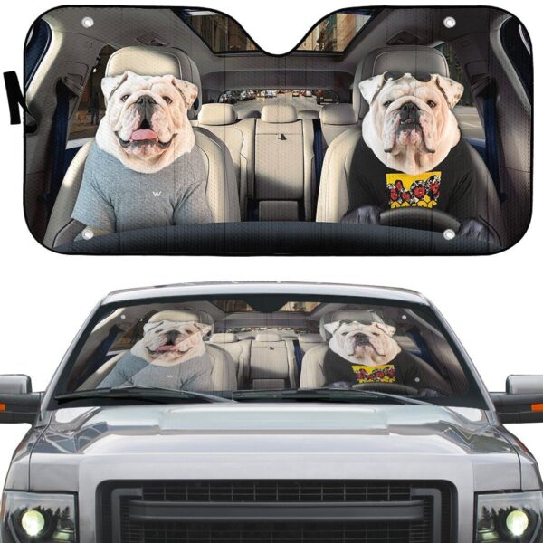 Gearhuman 3D Bulldog 02 Custom Car Auto Sunshade GV260812 Auto Sunshade 