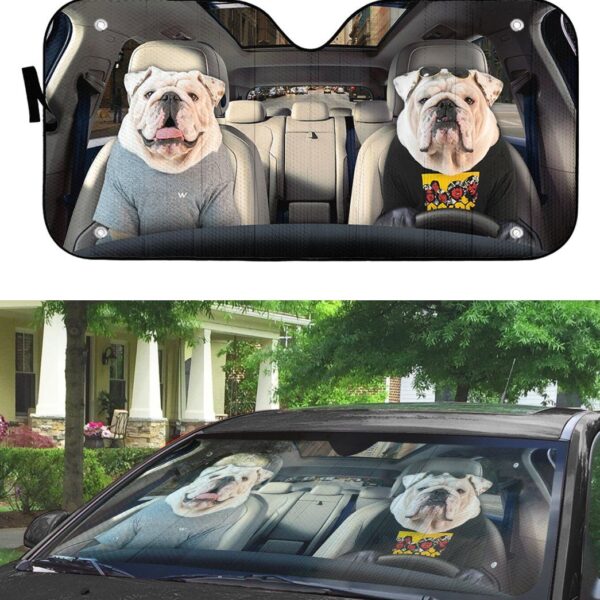Gearhuman 3D Bulldog 02 Custom Car Auto Sunshade GV260812 Auto Sunshade 