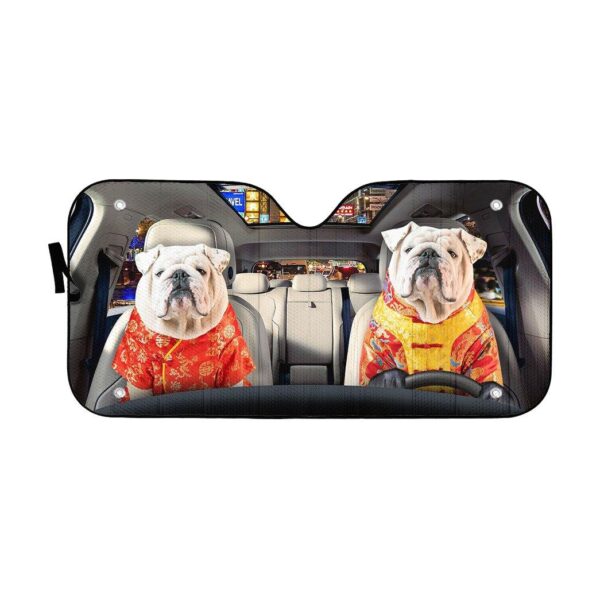 Gearhuman 3D Bulldog 04 Custom Car Auto Sunshade GV260816 Auto Sunshade 57''x27.5'' 