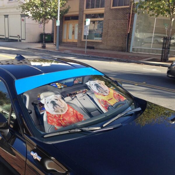 Gearhuman 3D Bulldog 04 Custom Car Auto Sunshade GV260816 Auto Sunshade 