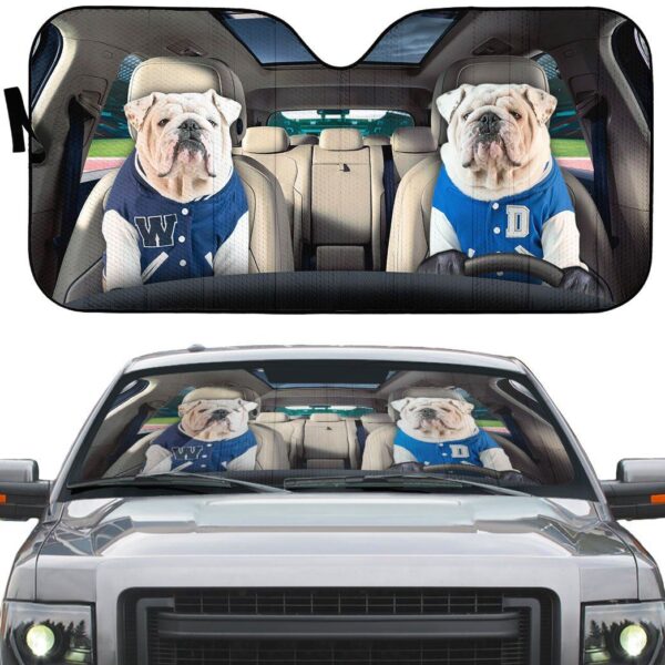 Gearhuman 3D Bulldog 05 Custom Car Auto Sunshade GV26089 Auto Sunshade 