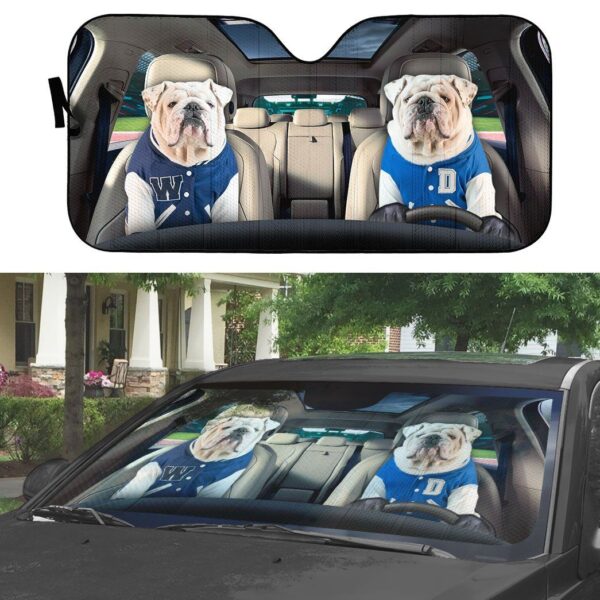 Gearhuman 3D Bulldog 05 Custom Car Auto Sunshade GV26089 Auto Sunshade 