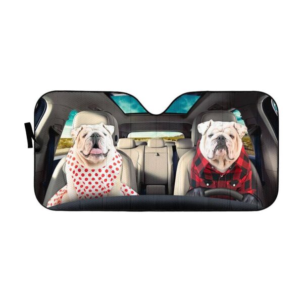 Gearhuman 3D Bulldog 06 Custom Car Auto Sunshade GV260810 Auto Sunshade 57''x27.5'' 
