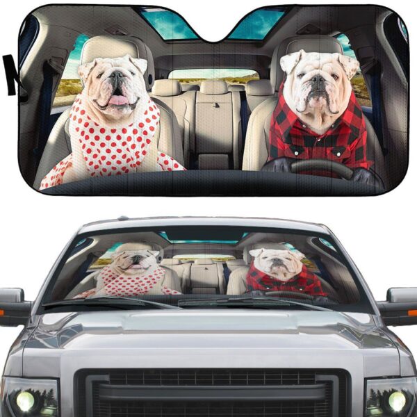 Gearhuman 3D Bulldog 06 Custom Car Auto Sunshade GV260810 Auto Sunshade 