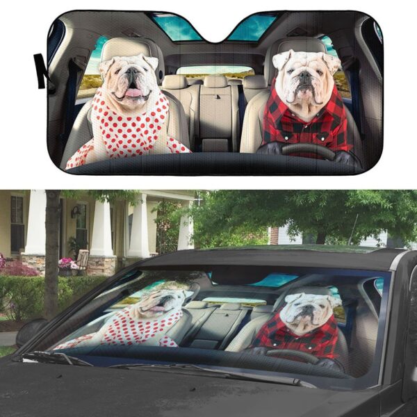 Gearhuman 3D Bulldog 06 Custom Car Auto Sunshade GV260810 Auto Sunshade 