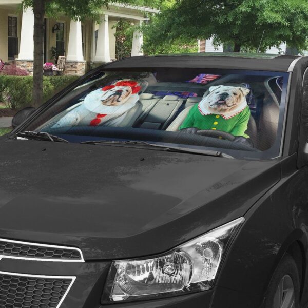 Gearhuman 3D Bulldog 07 Custom Car Auto Sunshade GV260819 Auto Sunshade 