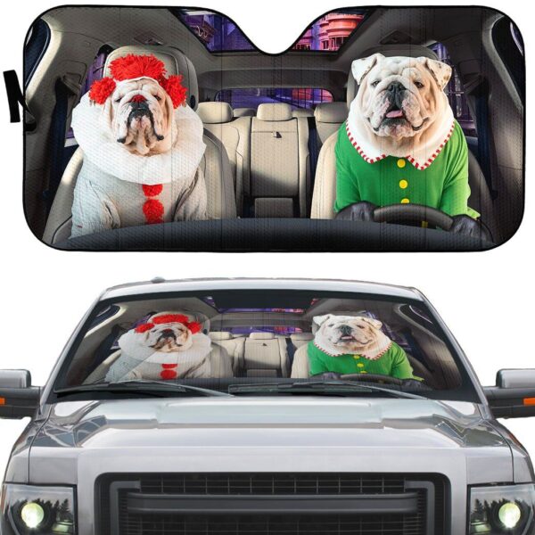 Gearhuman 3D Bulldog 07 Custom Car Auto Sunshade GV260819 Auto Sunshade 