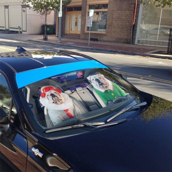 Gearhuman 3D Bulldog 07 Custom Car Auto Sunshade GV260819 Auto Sunshade