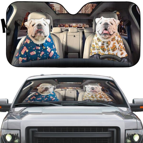 Gearhuman 3D Bulldog 08 Custom Car Auto Sunshade GV26088 Auto Sunshade 