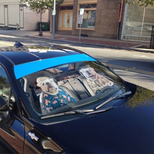 Gearhuman 3D Bulldog 08 Custom Car Auto Sunshade GV26088 Auto Sunshade 