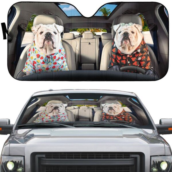 Gearhuman 3D Bulldog 09 Custom Car Auto Sunshade GV260814 Auto Sunshade 
