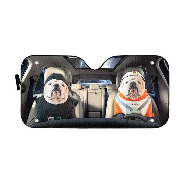 Gearhuman 3D Bulldog 10 Custom Car Auto Sunshade GV260811 Auto Sunshade 57''x27.5'' 