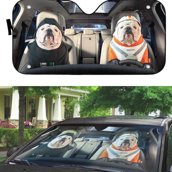 Gearhuman 3D Bulldog 10 Custom Car Auto Sunshade GV260811 Auto Sunshade 