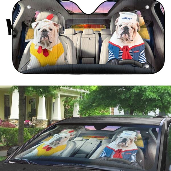 Gearhuman 3D Bulldog 11 Custom Car Auto Sunshade GV260815 Auto Sunshade 