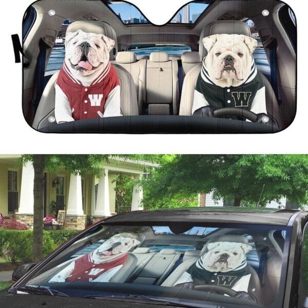 Gearhuman 3D Bulldog 12 Custom Car Auto Sunshade GV260827 Auto Sunshade 