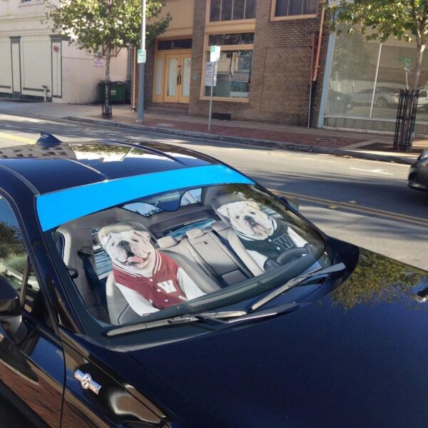 Gearhuman 3D Bulldog 12 Custom Car Auto Sunshade GV260827 Auto Sunshade 