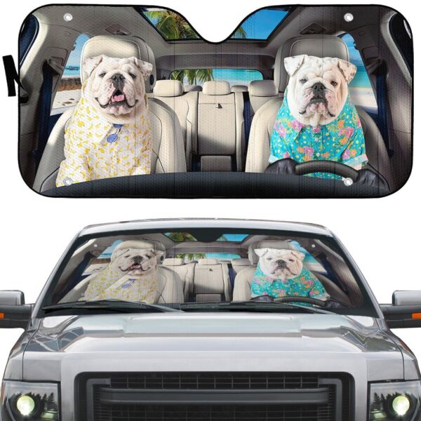 Gearhuman 3D Bulldog 14 Custom Car Auto Sunshade GV260821 Auto Sunshade 