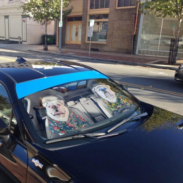 Gearhuman 3D Bulldog 15 Custom Car Auto Sunshade GV260822 Auto Sunshade 