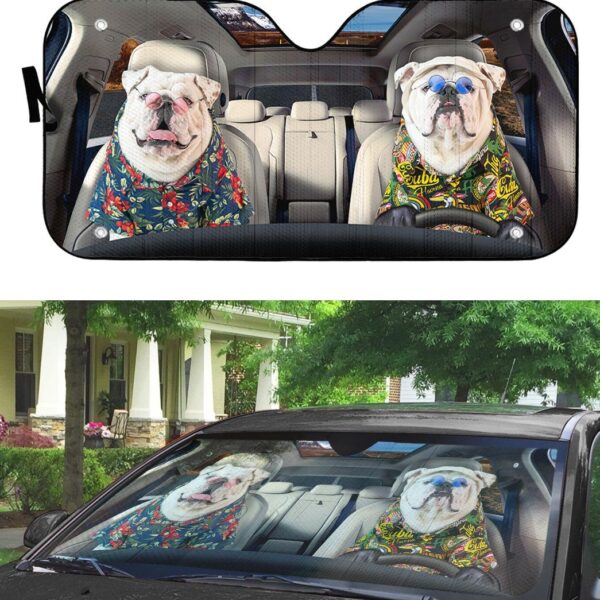 Gearhuman 3D Bulldog 15 Custom Car Auto Sunshade GV260822 Auto Sunshade 