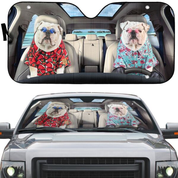 Gearhuman 3D Bulldog 16 Custom Car Auto Sunshade GV260825 Auto Sunshade 