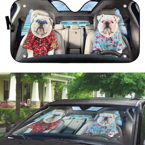 Gearhuman 3D Bulldog 16 Custom Car Auto Sunshade GV260825 Auto Sunshade 