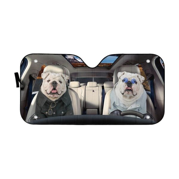 Gearhuman 3D Bulldog 17 Custom Car Auto Sunshade GV260823 Auto Sunshade 57''x27.5'' 