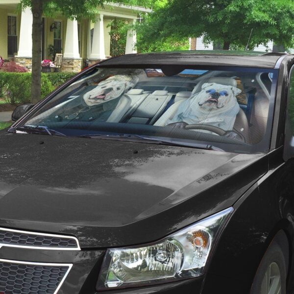 Gearhuman 3D Bulldog 17 Custom Car Auto Sunshade GV260823-SS Auto Sunshade 