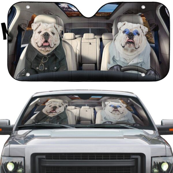 Gearhuman 3D Bulldog 17 Custom Car Auto Sunshade GV260823-SS Auto Sunshade