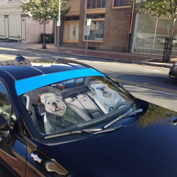 Gearhuman 3D Bulldog 17 Custom Car Auto Sunshade GV260823-SS Auto Sunshade 