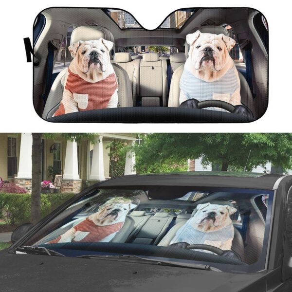 Gearhuman 3D Bulldog 18 Custom Car Auto Sunshade GV260817 Auto Sunshade 