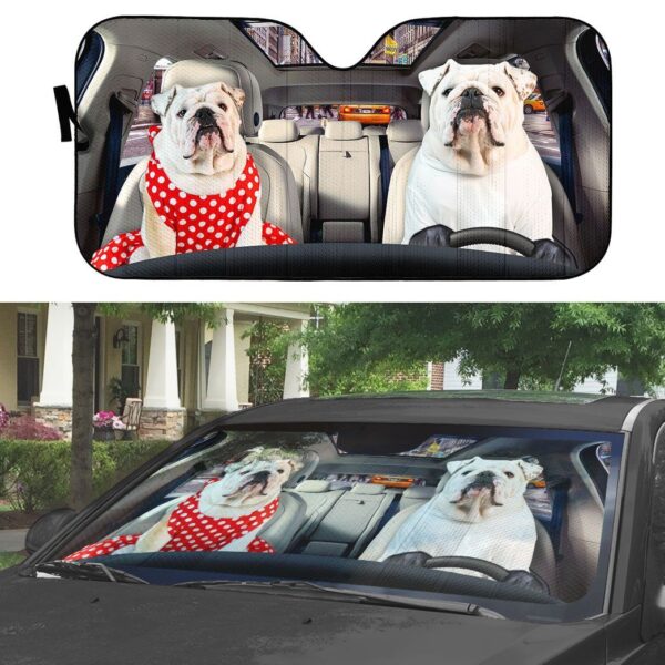 Gearhuman 3D Bulldog 19 Custom Car Auto Sunshade GV260818 Auto Sunshade 