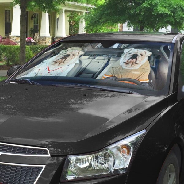Gearhuman 3D Bulldog 20 Custom Car Auto Sunshade GV260820 Auto Sunshade