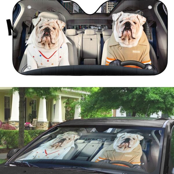 Gearhuman 3D Bulldog 20 Custom Car Auto Sunshade GV260820 Auto Sunshade 