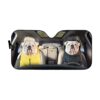 Gearhuman 3D Bulldog 21 Custom Car Auto Sunshade GV26086 Auto Sunshade 57''x27.5''