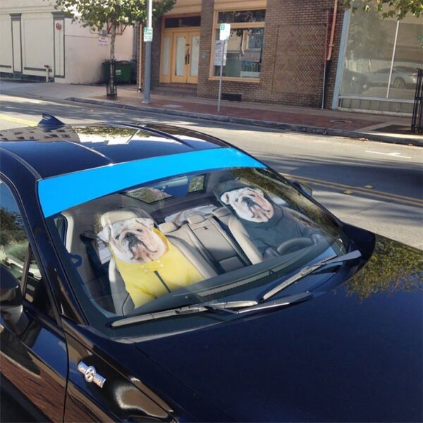 Gearhuman 3D Bulldog 21 Custom Car Auto Sunshade GV26086 Auto Sunshade 
