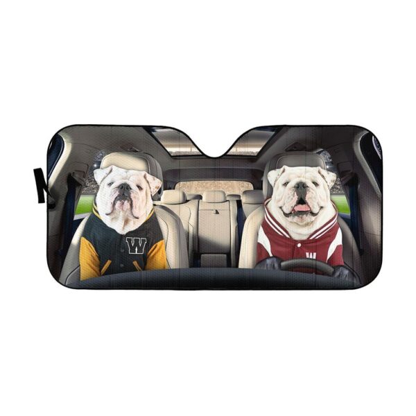 Gearhuman 3D Bulldog 22 Custom Car Auto Sunshade GV260828 Auto Sunshade 57''x27.5'' 