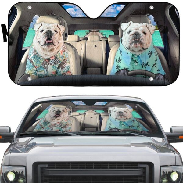 Gearhuman 3D Bulldog 23 Custom Car Auto Sunshade GV26085 Auto Sunshade 