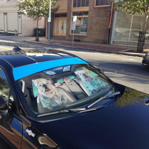 Gearhuman 3D Bulldog 23 Custom Car Auto Sunshade GV26085 Auto Sunshade 