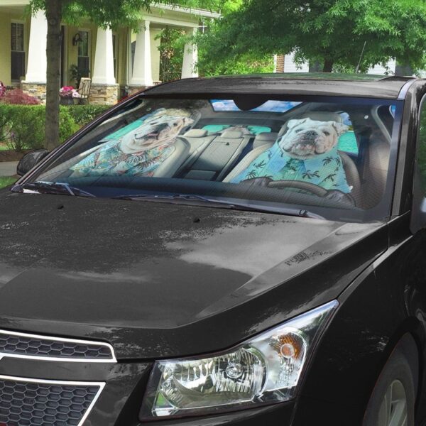 Gearhuman 3D Bulldog 23 Custom Car Auto Sunshade GV26085 Auto Sunshade
