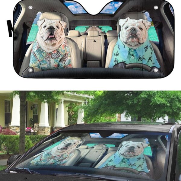 Gearhuman 3D Bulldog 23 Custom Car Auto Sunshade GV26085 Auto Sunshade 