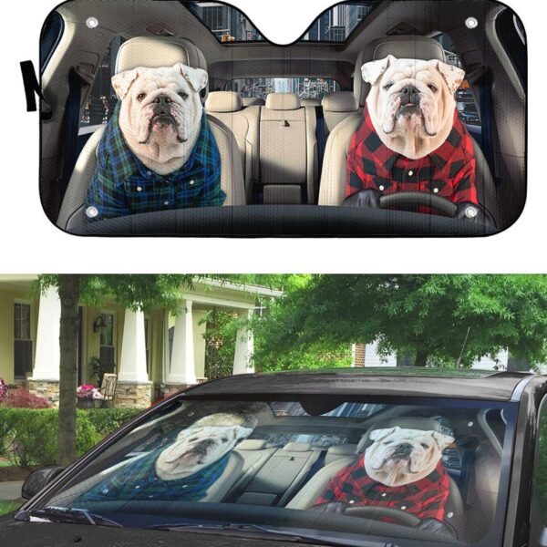 Gearhuman 3D Bulldog 24 Custom Car Auto Sunshade GV260829 Auto Sunshade 