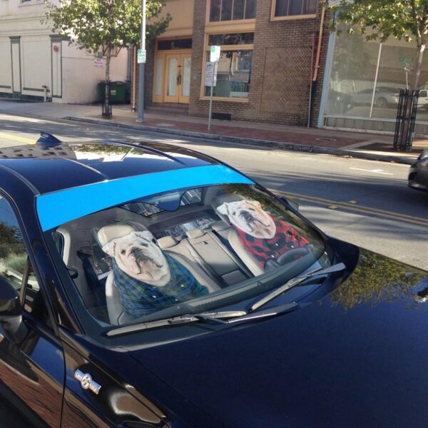 Gearhuman 3D Bulldog 24 Custom Car Auto Sunshade GV260829 Auto Sunshade 