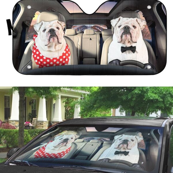 Gearhuman 3D Bulldog 25 Custom Car Auto Sunshade GV260824 Auto Sunshade 