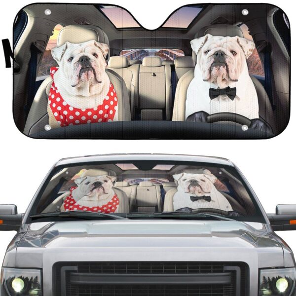 Gearhuman 3D Bulldog 25 Custom Car Auto Sunshade GV260824 Auto Sunshade 