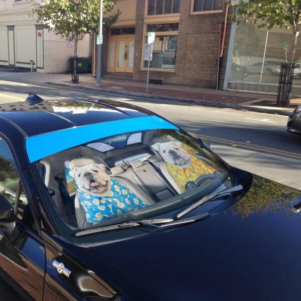 Gearhuman 3D Bulldog 26 Custom Car Auto Sunshade GV26087 Auto Sunshade 